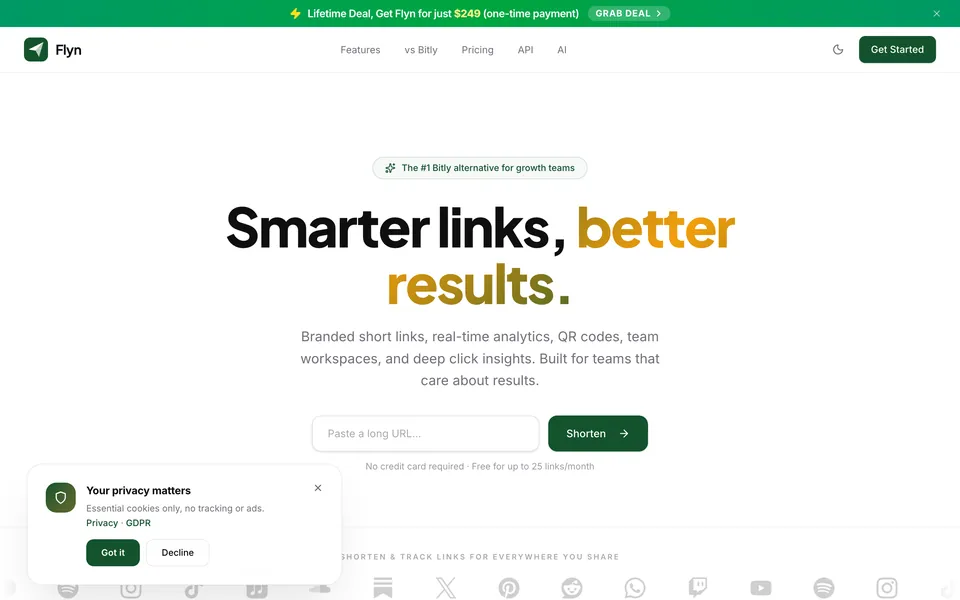 The Flyn website